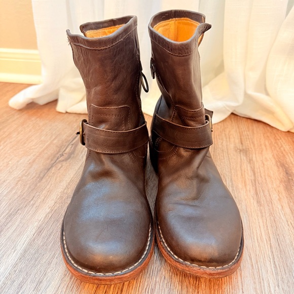 Fiorentini + Baker Eli Eternity Biker Brown Leather Boots Size 38 US 7.5 Biker - Picture 2 of 9